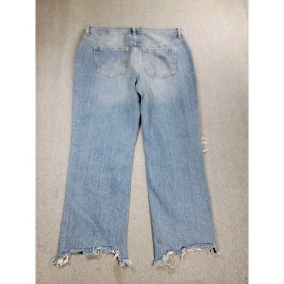 We The Free Womens Jeans 31 34x27 Wide Capri Distressed Light Stretch Button Fly - Picture 13 of 14